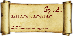 Szitás László névjegykártya
